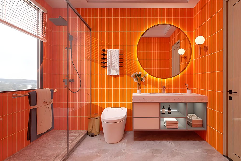 Modern Hotel Interior with Light-Tone Decorative Wall Panels