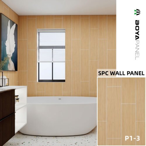 Waterproof SPC Wood Wall Panels for Bathrooms p1-3