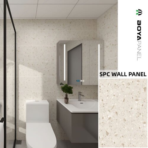 Light Granite SPC Wall Cladding for Cultural Exhibition Buildings