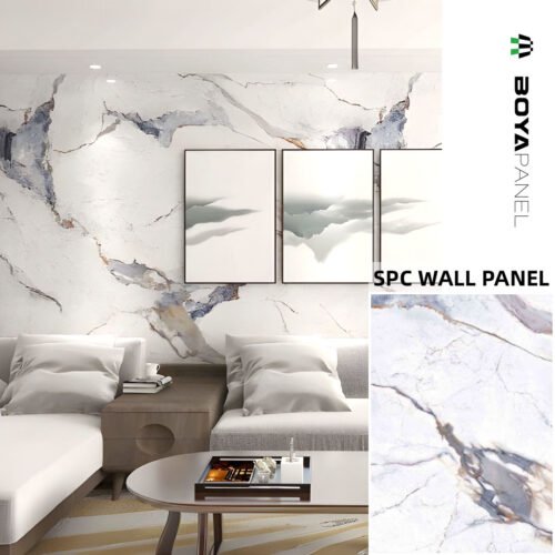 Premium White Marble SPC Wall Panels for Home Decoration