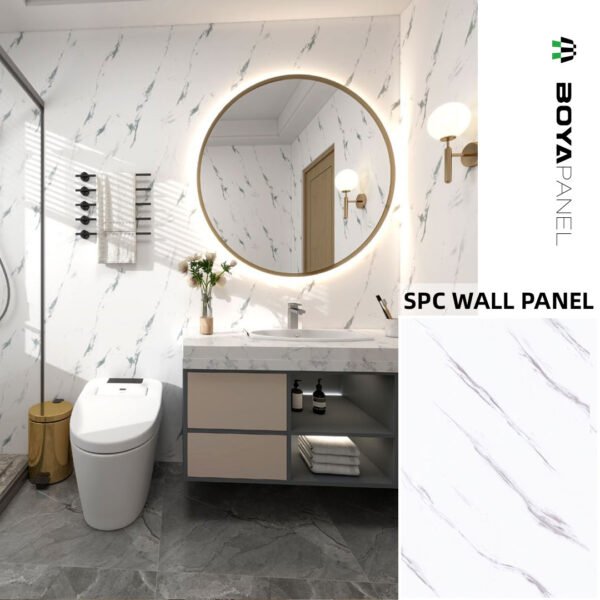 Luxury Bright White Marble Effect SPC Wall Panels