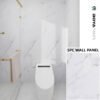 Waterproof White Marble Texture SPC Wall Panels