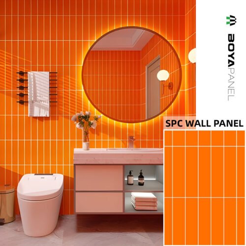 Modern Light-Tone Fireproof Soundproof SPC Wall Panels for Hotels