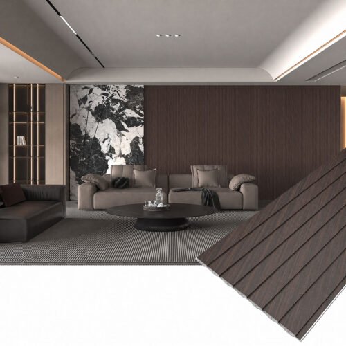 Luxury Hotel WPC Wood Grain Wall Panel Design