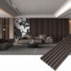 Modern living room with eco-friendly WPC wall panels