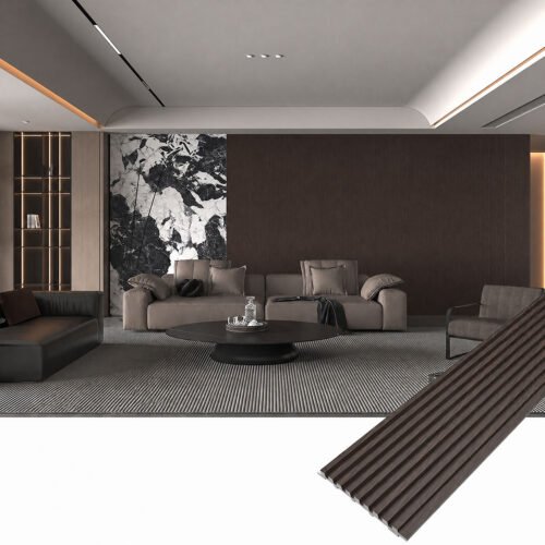 Wood Slat WPC Wall Panels for Bedroom