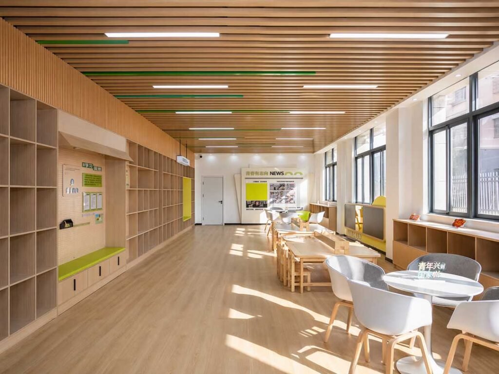 WPC Wall Panel Decoration Effect in Activity Centers