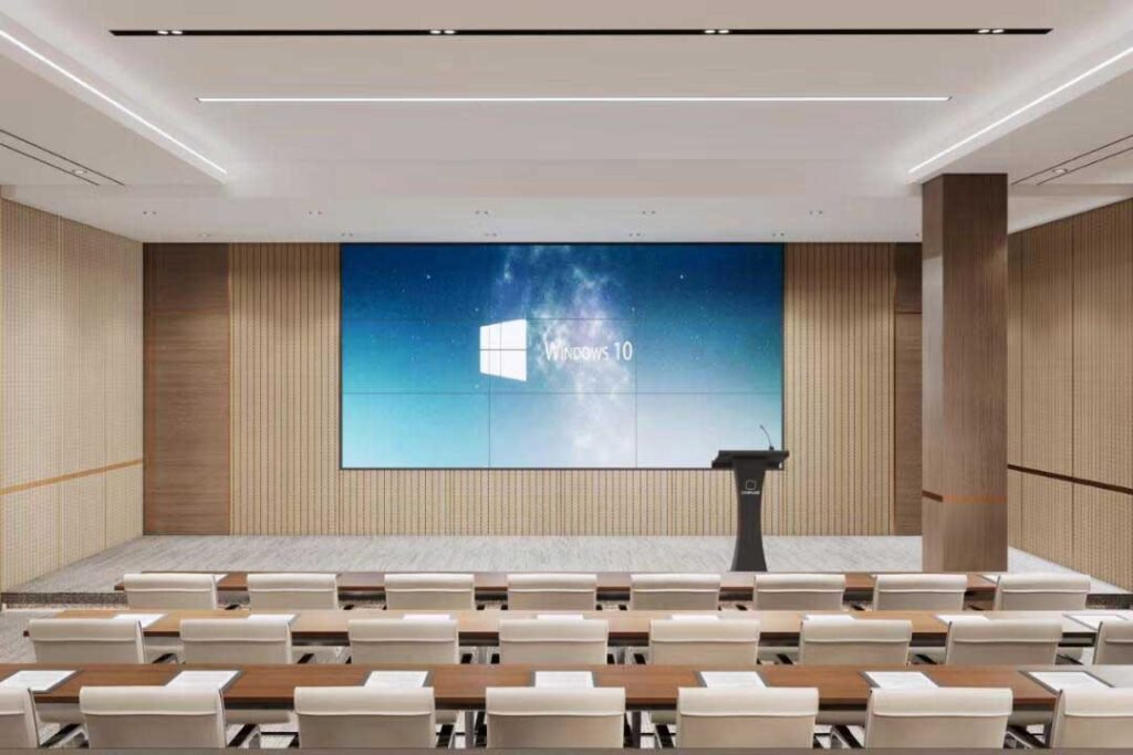 WPC Wall Panel Decoration Effect in Multipurpose Halls