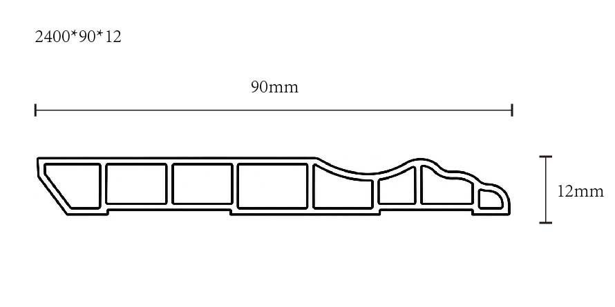 SPC Skirting Board – 90 × 12 mm