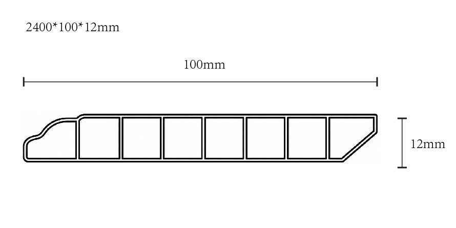 SPC Skirting Board –100 × 12 mm