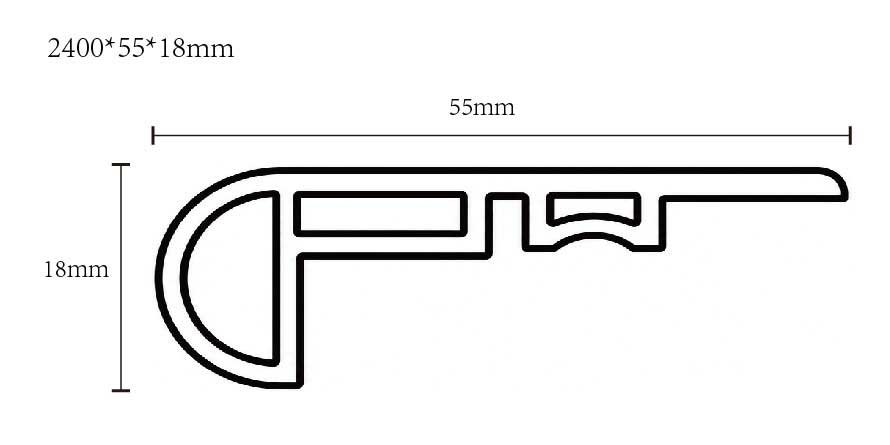 SPC Stair Nosing – 55 × 18 mm
