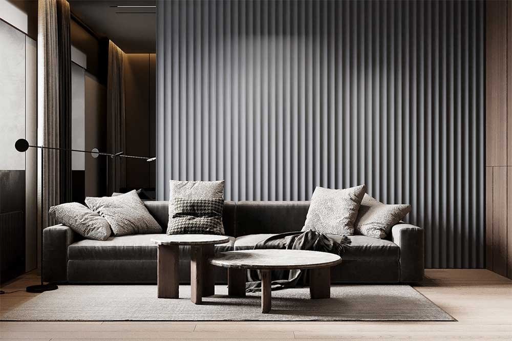 Modern Wavy WPC Feature Wall for Living Rooms 3 Wavy WPC Wall Panels for Commercial Spaces