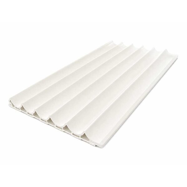 vory White WPC Interior Round Fluted Wall Panels