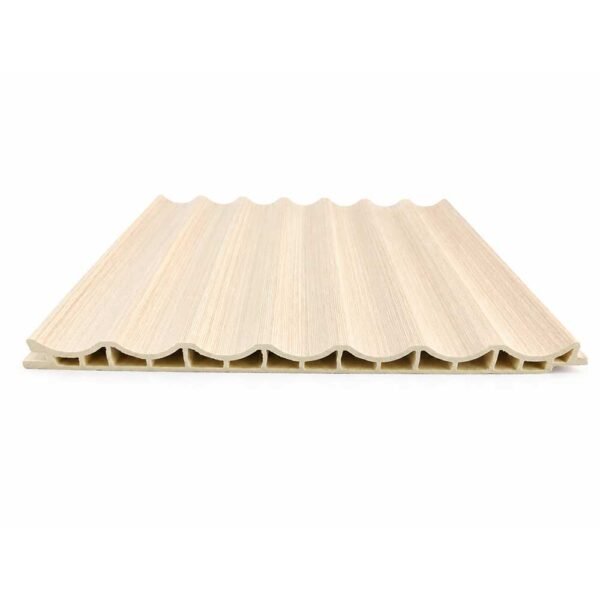 Warm-Toned WPC Wall Panels for Café Facade Decoration