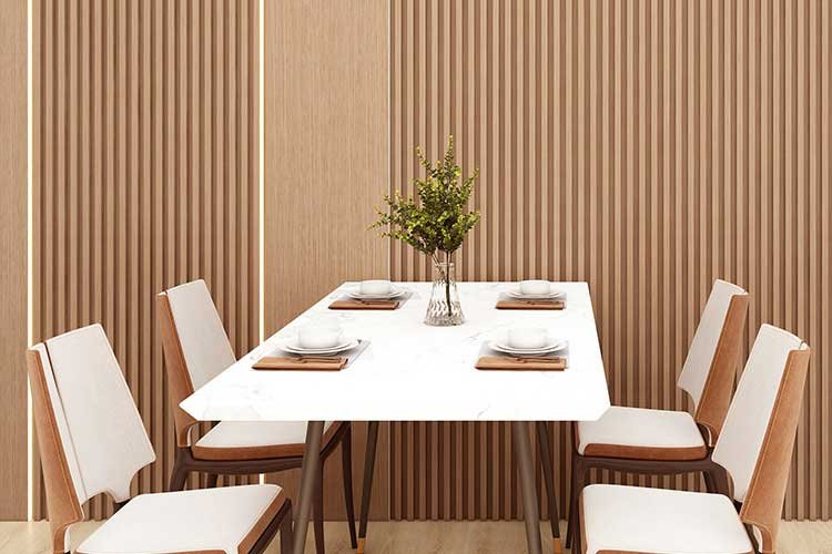 WPC Acoustic Decorative Wall Panels for Shopping Mall Restaurants