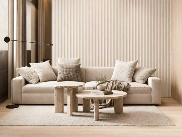 Wavy WPC Wall Panels for Sofa Feature Walls Wavy WPC Wall Panels for Sofa Feature Walls